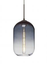  J-OMEGA12ST-EDIL-BR - Besa, Omega 12 Cord Pendant For Multiport Canopies, Steel/Clear, Bronze Finish, 1x4W