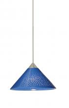  X-282484-LED-SN - Besa Pendant For Multiport Canopy Kona Satin Nickel Blue Starpoint 1x5W LED