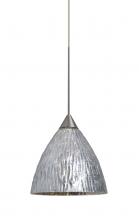 Besa Lighting X-EVESS-LED-SN - Besa, Eve Cord Pendant For Multiport Canopies, Stone Silver Foil, Satin Nickel Finish