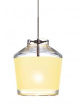 Besa Lighting X-PIC6CR-BR - Besa Pendant For Multiport Canopy Pica 6 Bronze Creme Sand 1x50W Halogen