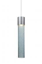 Besa Lighting X-WAND12BL-LED-SN - Besa, Wanda 12 Cord Pendant For Multiport Canopy, Blue Bubble, Satin Nickel Finish, 1