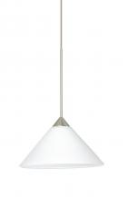 Besa Lighting XP-117607-SN - Besa Pendant Kona Satin Nickel White 1x50W Halogen