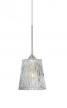 Besa Lighting XP-512500-SN - Besa Pendant Nico 4 Satin Nickel Clear Stone 1x35W Halogen