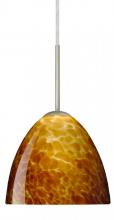  1BT-757218-HAL-SN - Besa Sasha Pendant Satin Nickel Amber Cloud 1x40W Halogen