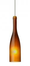 Besa Lighting 1XT-1685AF-BR - Besa Pendant Botella 12 Bronze Amber Frost 1x35W Halogen