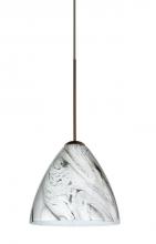 Besa Lighting 1XP-1779MG-BR - Besa Pendant Mia Bronze Marble Grigio 1x50W Halogen