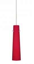 Besa Lighting 1XT-5674RM-LED-SN - Besa Camino Pendant Satin Nickel Ruby Matte 1x50W Halogen