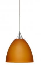 Besa Lighting XP-757080-SN - Besa Pendant Sasha Satin Nickel Amber Matte 1x50W GY6.35