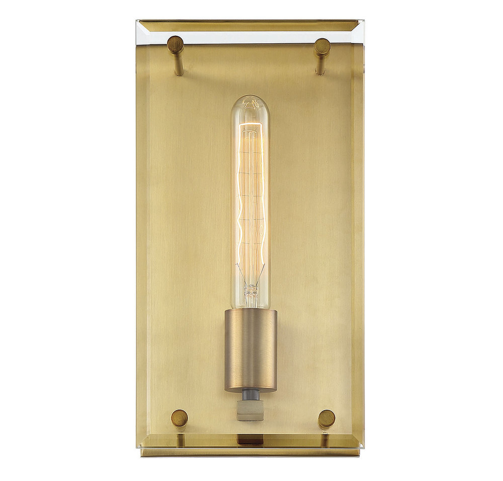 Prescott 1 Light Warm Brass Wall Sconce