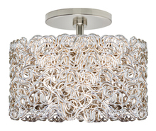 Stone Lighting CL532GOSNLA10 - Ceiling 10" Spaga Gold Satin Nickel E26 120v LED A19 10W x 3