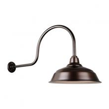 Hi-Lite MFG Co. H-QSN15117-SA-145/QSNHL-C-145 - 17" Gooseneck Light Warehouse Shade, QSNHL-C Arm