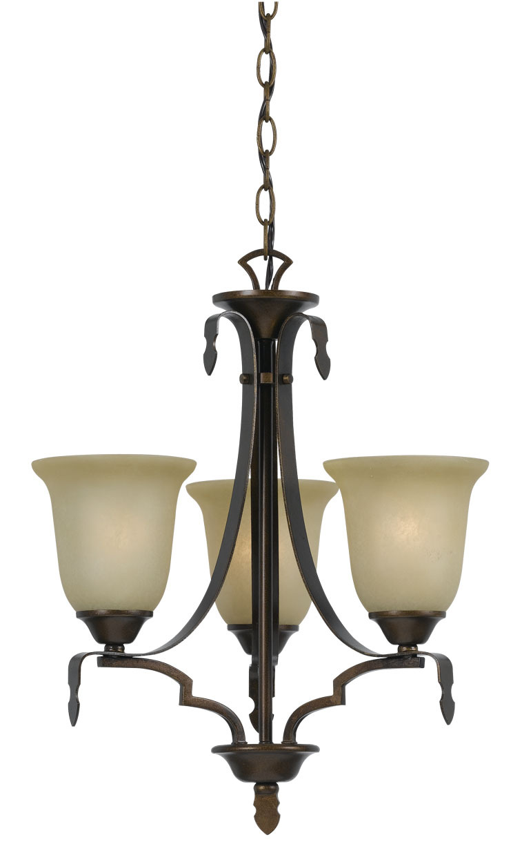 60Wx3 Dabois Iron 3 Lgt Chandelier