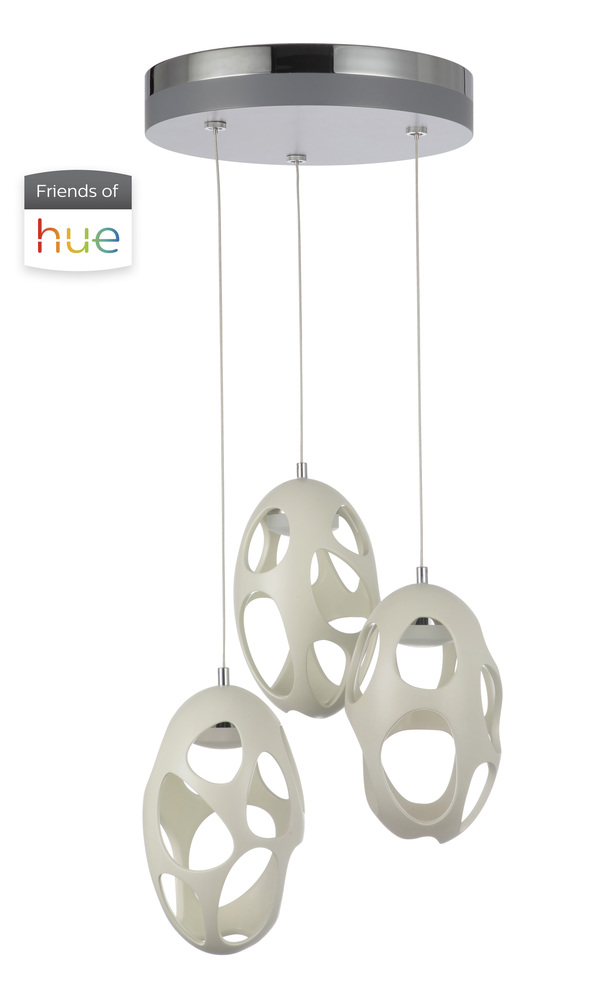 3 Light LED Chandelier w/Integrated hue technology