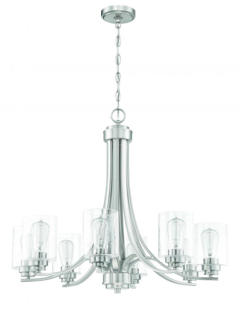 Bolden 8 Light Chandelier in Brushed Polished Nickel