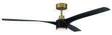 Craftmade PHB60FBSB3 - 60" Phoebe in Flat Black/Satin Brass w/ Flat Black Blades