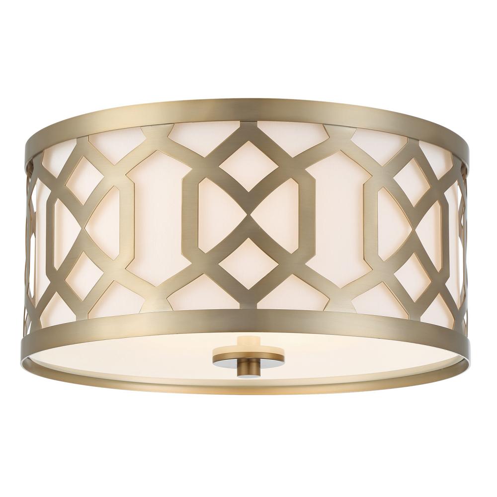 Libby Langdon Jennings 3 Light Aged Brass Flush Mount