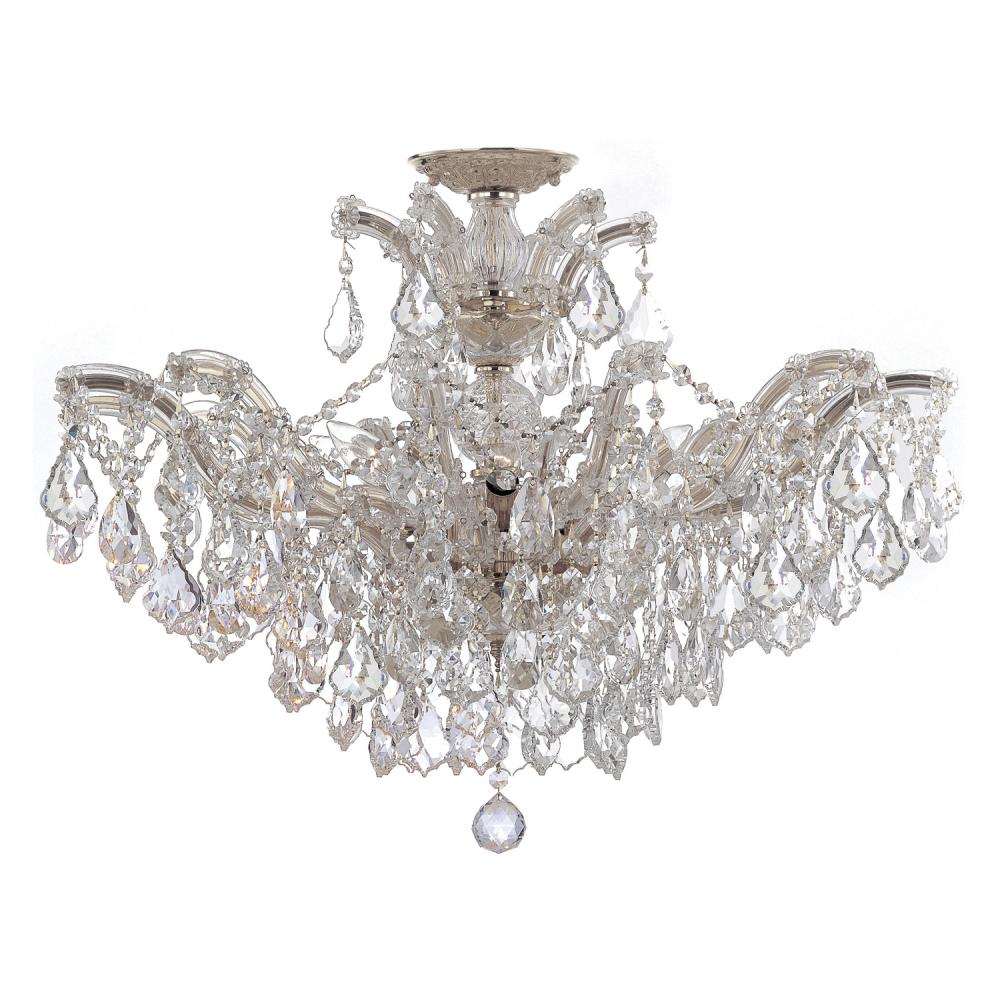 Maria Theresa 6 Light Swarovski Strass Crystal Polished Chrome Semi Flush Mount