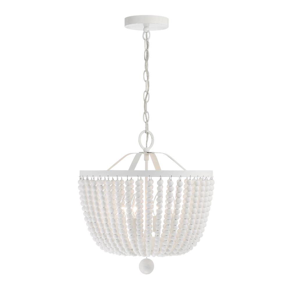 Rylee 4 Light Matte White Mini Chandelier