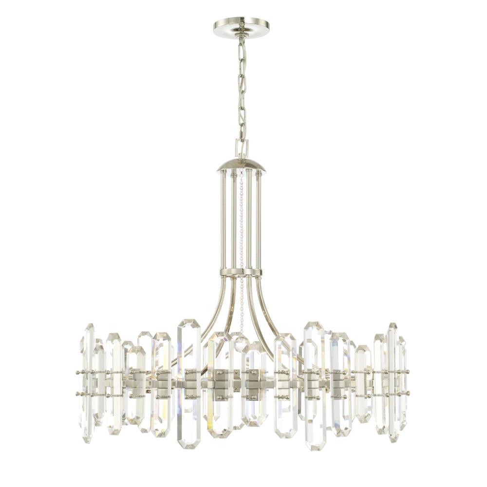 Bolton 12 Light Polished Nickel Chandelier