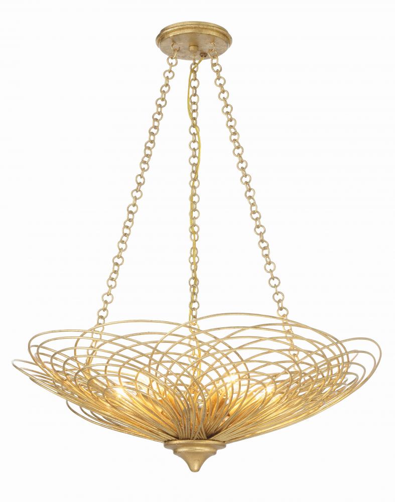 Doral 6 Light Renaissance Gold Chandelier