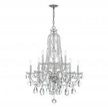 Crystorama 1110-CH-CL-S - Traditional Crystal 10 Light Swarovski Strass Crystal Polished Chrome Chandelier