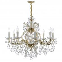 Crystorama 4408-GD-CL-SAQ - Maria Theresa 9 Light Spectra Crystal Gold Chandelier