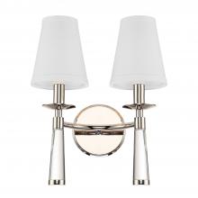 Crystorama 8862-PN - Baxter 2 Light Polished Nickel Bronze Sconce