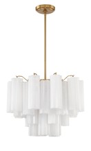 Crystorama ADD-306-AG-WH - Addis 6 Light Aged Brass Chandelier