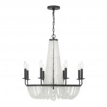 Crystorama BLA-10668-MK - Bella 8 Light Matte Black Chandelier