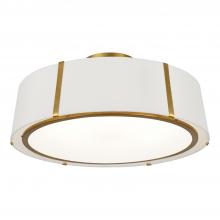 Crystorama FUL-907-GA_CEILING - Fulton 6 Light Antique Gold Semi Flush Mount