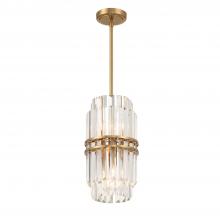 Crystorama HAY-1401-AG - Hayes 4 Light Aged Brass Pendant