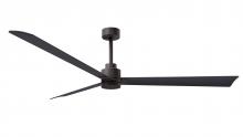 Matthews Fan Company AK-TB-BK-72 - Alessandra 3-blade transitional ceiling fan in textured bronze finish with matte black blades. Opt