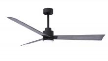 Matthews Fan Company AKLK-BK-BW-56 - Alessandra 3-blade transitional ceiling fan in matte black finish with Barn Wood blades. Optimized