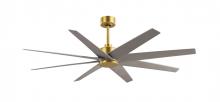 Matthews Fan Company AN-BRBR-BN-64 - Ariella 8-blade ceiling fan in Brushed Brass and Brushed Nickel blades