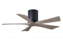 Matthews Fan Company IR5H-BK-GA-42 - Irene-5H three-blade flush mount paddle fan in Matte Black finish with 42” Gray Ash  tone blades