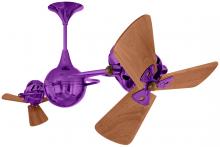 Matthews Fan Company IV-LTPURPLE-WD - Italo Ventania 360° dual headed rotational ceiling fan in Ametista (Purple) finish with solid sus