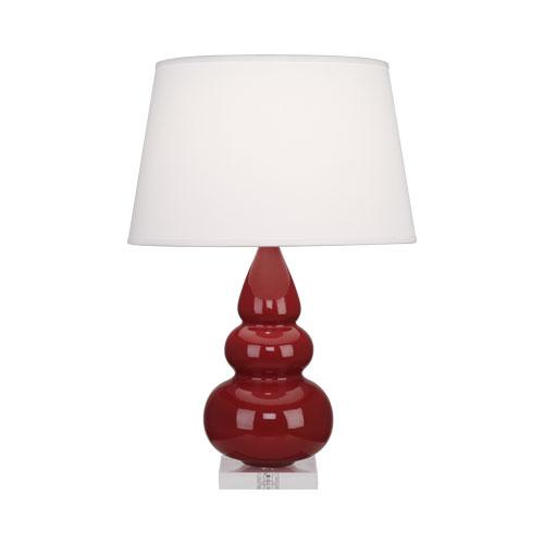 Oxblood Small Triple Gourd Accent Lamp