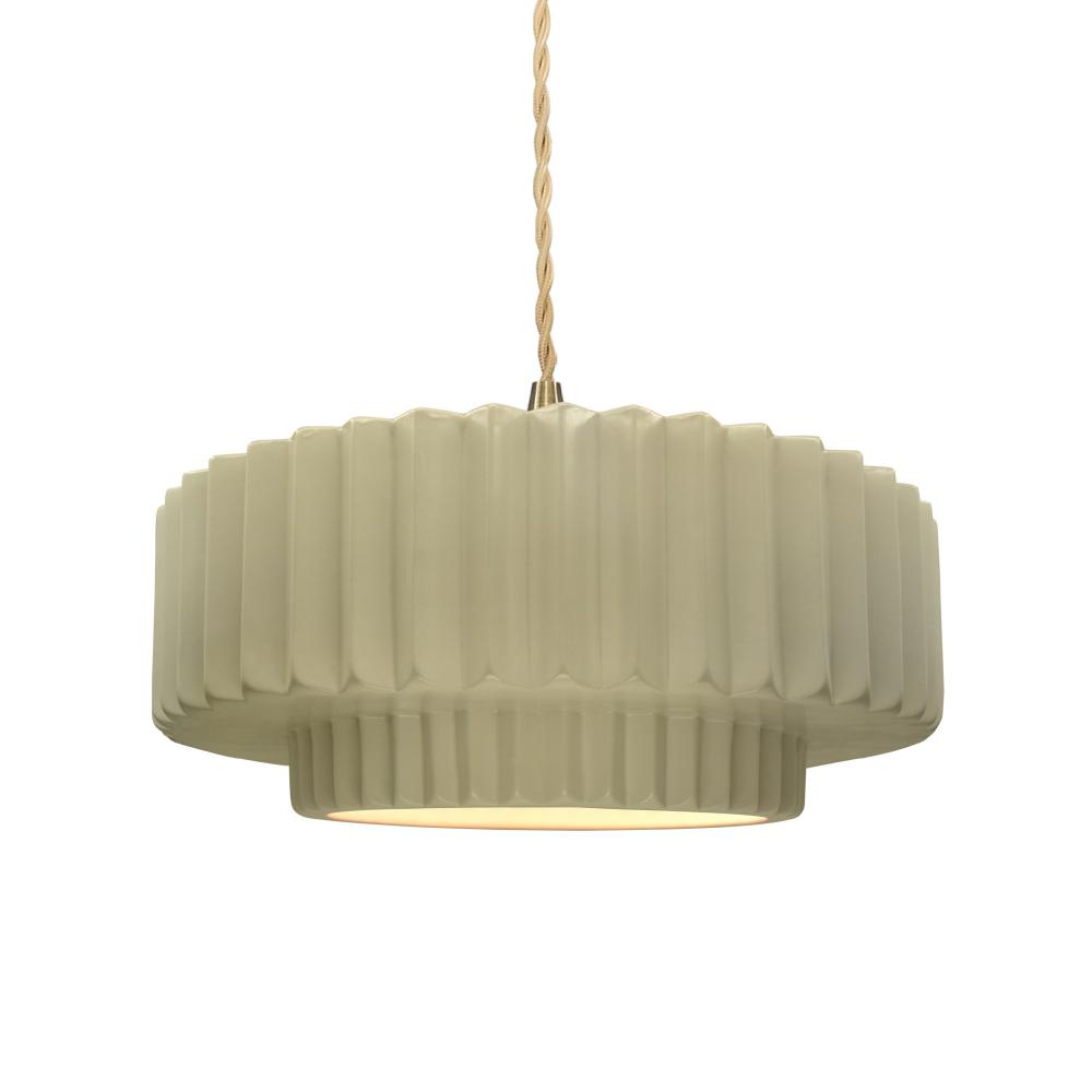 Medium Tier Pleated 1-Light Pendant