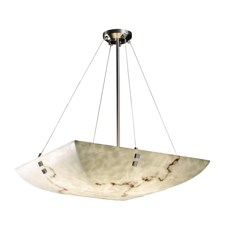 48" Pendant Bowl w/ PAIR SQUARE FINIALS