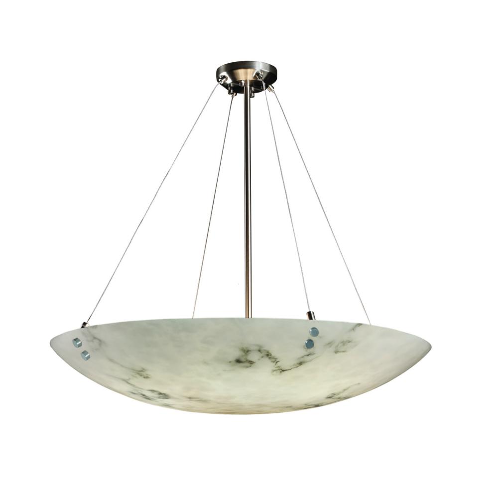 48" LED Pendant Bowl w/ CONCENTRIC CIRCLES FINIALS