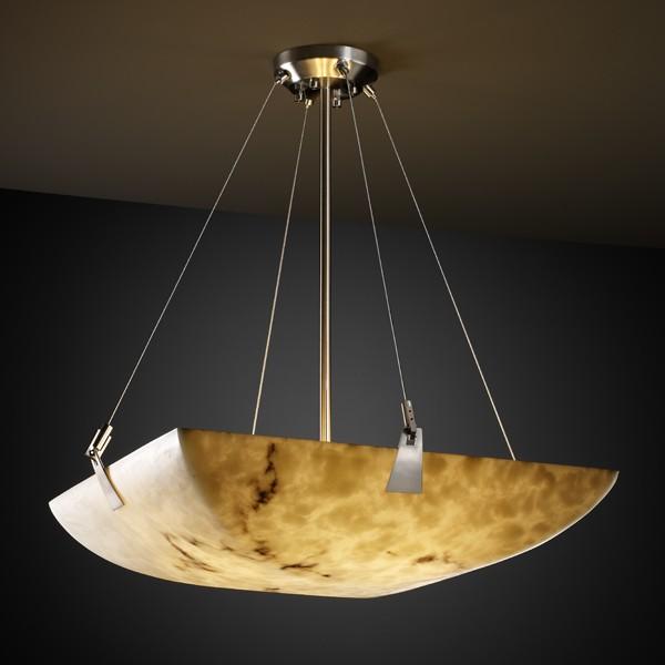 24" LED Pendant Bowl w/ Tapered Clips