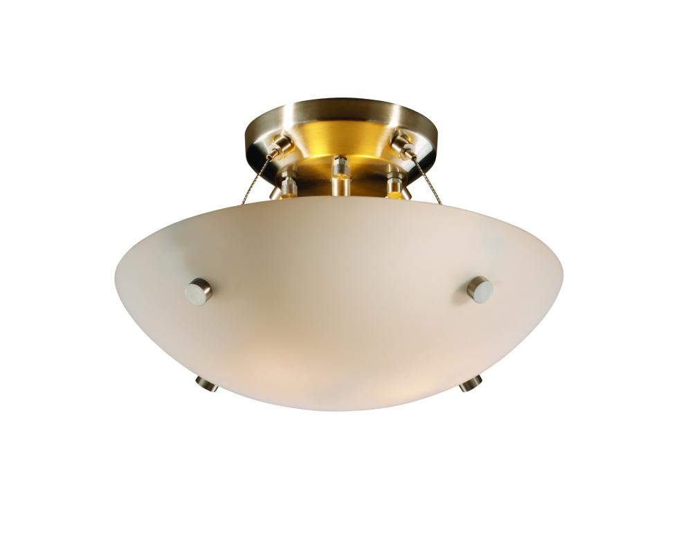 14" LED Semi-Flush Bowl w/ Finials