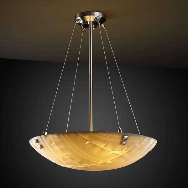 24" Pendant Bowl w/ CONCENTRIC CIRCLES FINIALS