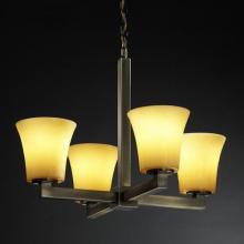 Justice Design Group CNDL-8829-10-AMBR-MBLK - Modular 4-Light Chandelier