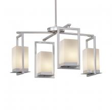 Justice Design Group FSN-7510W-OPAL-NCKL - Laguna 4-Light LED Outdoor Chandelier