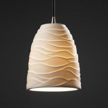 Justice Design Group POR-8815-10-WAVE-NCKL-RIGID - Mini 1-Light Pendant