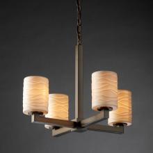 Justice Design Group POR-8829-10-SAWT-MBLK - Modular 4-Light Chandelier