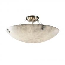 Justice Design Group CLD-9652-25-NCKL-F5 - 24" Semi-Flush Bowl w/ CONCENTRIC SQUARES FINIALS