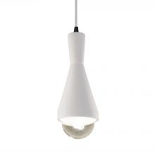 Justice Design Group CER-6520-BIS-MBLK-WTCD - Erlen 1-Light Pendant