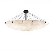 Justice Design Group CLD-9658-35-MBLK-F2-LED12-12000 - 72" LED Semi-Flush Bowl w/ Finials